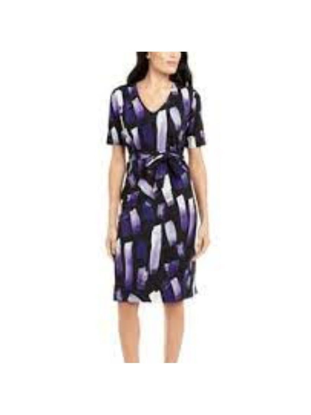 Alfani Printed Tie-Waist Dress